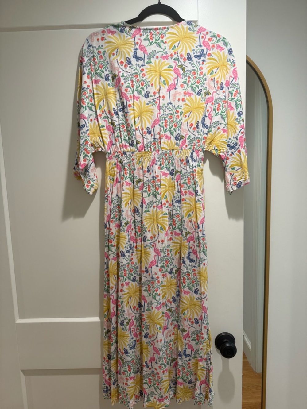 Boden Floral Maxi Dress in Yellow, Pink & Green - Picture 4 of 6